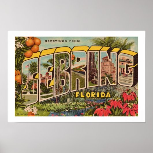 Impression de bienvenue vintage Sebring Floride (Devant)