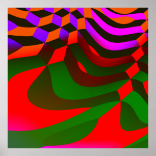 Impression de bloc Abstrait