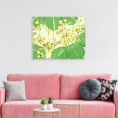 Impression de bloc de bois de feuille verte botani (Insitu(Salon))