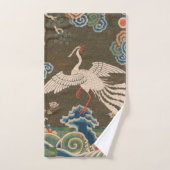 Impression de broderie en soie blanche antique chi (Serviette à main)