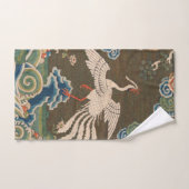 Impression de broderie en soie blanche antique chi (Serviette à main)