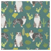 Impression de cactus en tissu Shepherd australien (Fermer)