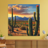Impression de cactus mexicain vibrant (Insitu(Salon))