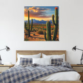 Impression de cactus mexicain vibrant (Insitu(Chambre))