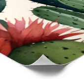 Impression de cactus mexicain vibrant (Coin)