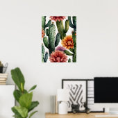 Impression de cactus mexicain vibrant (Bureau à domicile)