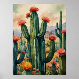 Impression de cactus mexicain vibrant