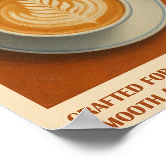 Impression de café blanc plat, Mur d'expresso mini (Coin)