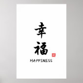 Impression de calligraphie chinoise Bonheur (Devant)