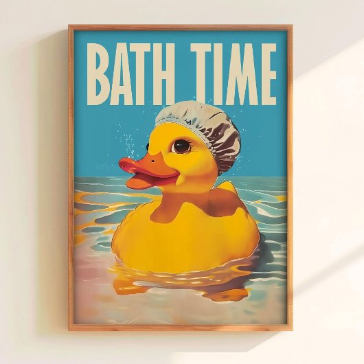 Impression de canard en caoutchouc pour le bain - 