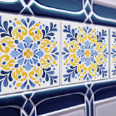 Impression de carreau de faïence Azulejo Fleur-de-