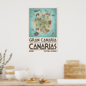 Impression de carte ancienne de l'île de Grande Ca (Cuisine)