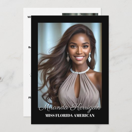 Impression de carte autographique modifiable - Arr (Devant / Derrière)