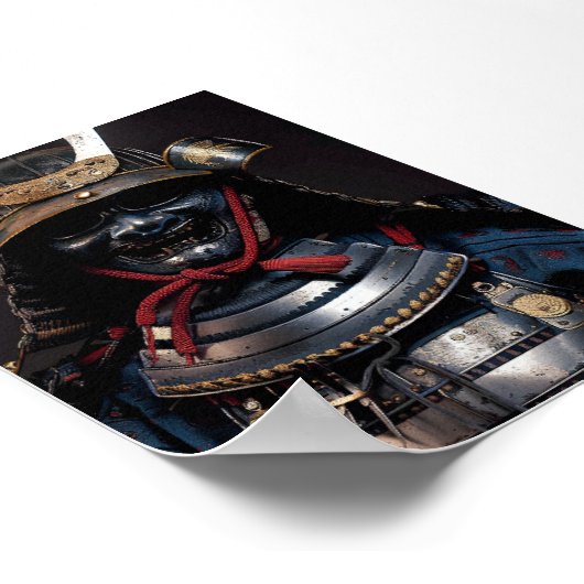 Impression de carte d'art murale Samurai Ninja (Coin)