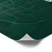 Impression de carte de Denver Poster de la ville d (Coin)