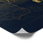 Impression de carte de Houston Affiche de Texas Ci (Coin)
