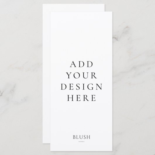 Impression de carte de menu 4 po x 9 po (Devant / Derrière)