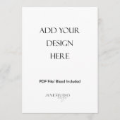 Impression de carte de menu 5x7" recto simple (Devant)