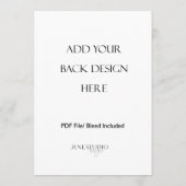 Impression de carte de menu recto verso 5x7" (Dos)