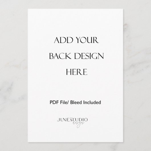 Impression de carte de menu recto verso 5x7" (Dos)