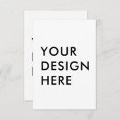 Impression de carte de réponse verticale personnal (Devant / Derrière)