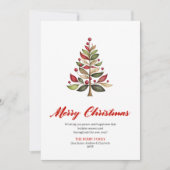Impression de carte de vœux de Noël arbre minimali (Devant)