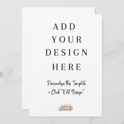 Impression de carte plate 5x7" (Devant / Derrière)