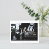 Impression de carte postale de chat noir par JH Th (Debout devant)