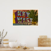 Impression de carte postale rétro Key West Floride (Cuisine)