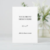 Impression de carte recto verso 3,5x5" (Debout devant)