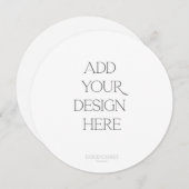 Impression de carte ronde ou Carré (Devant / Derrière)