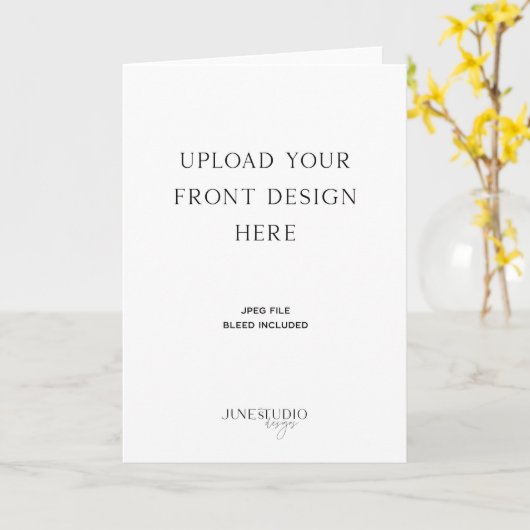 Impression de cartes pliées 5x7" (Fleur jaune)