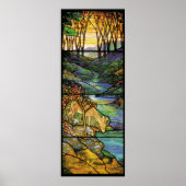 Impression de cerfs en verre de Tiffany (Devant)