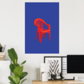 Impression de chaise rouge (Bureau à domicile)