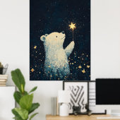 Impression de chambre de bébé ours mignon pour enf (Bureau à domicile)