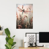 Impression de champ de fleurs de libellule, Cottag (Bureau à domicile)