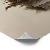 Impression de champignon botanique, mousse boho fo (Coin)