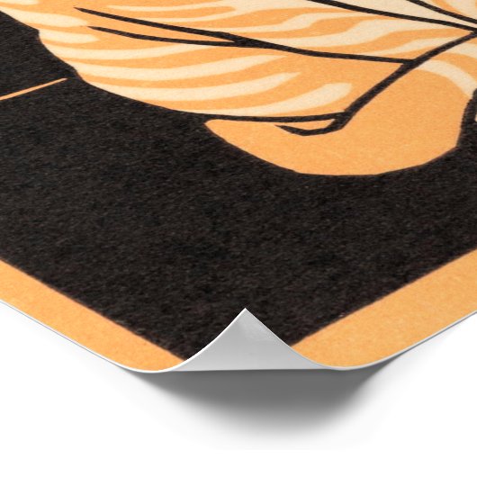 Impression de chat assis, papier d'affiche de vale (Coin)