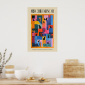 Impression de chat de style Matisse couleur géomét (Cuisine)