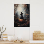 Impression de chat Halloween, chapeau de sorcière, (Cuisine)