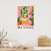 Impression de chat Matisse Rose Art mural de salle (Cuisine)
