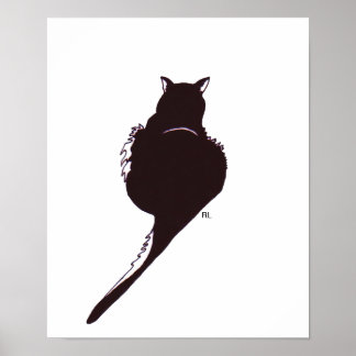 Impression de chat noir