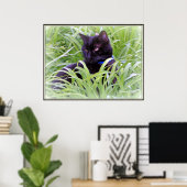 Impression de chat noir de Bombay (Bureau à domicile)