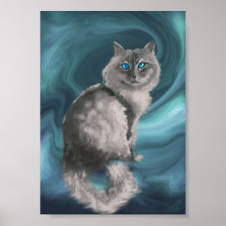 Impression de chat sibérien