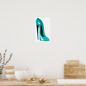 Impression de chaussure Stiletto Turquoise (Cuisine)