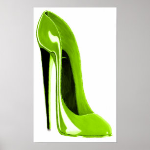 Impression de chaussures Lime Green Stiletto