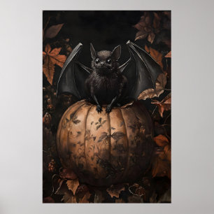 Impression de chauve-souris sur citrouille d'autom