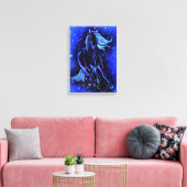 Impression De Cheval En Toile De Lune Bleue Nuit (Insitu(Salon))