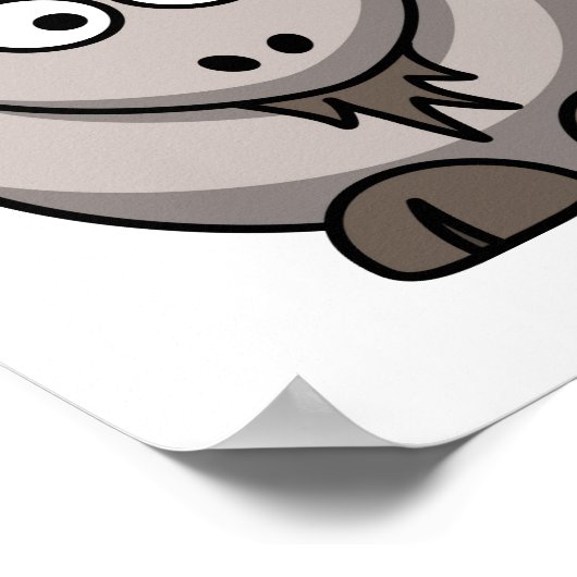 Impression de chèvre - Image de dessin - Poster (Coin)