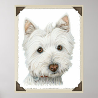 Impression de chien Westie mignon